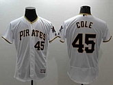Pittsburgh Pirates #45 Gerrit Cole White 2016 Flexbase Authentic Collection Stitched Jersey,baseball caps,new era cap wholesale,wholesale hats